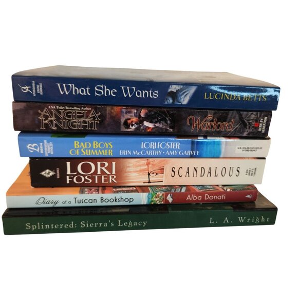 Romance & Fiction Book Lot Of 6 Lori Foster Angela Knight Alba Donati - Picture 2 of 15